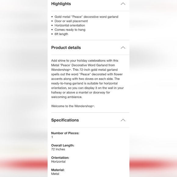 Wondershop Metal PEACE Gatland - Picture 3 of 3